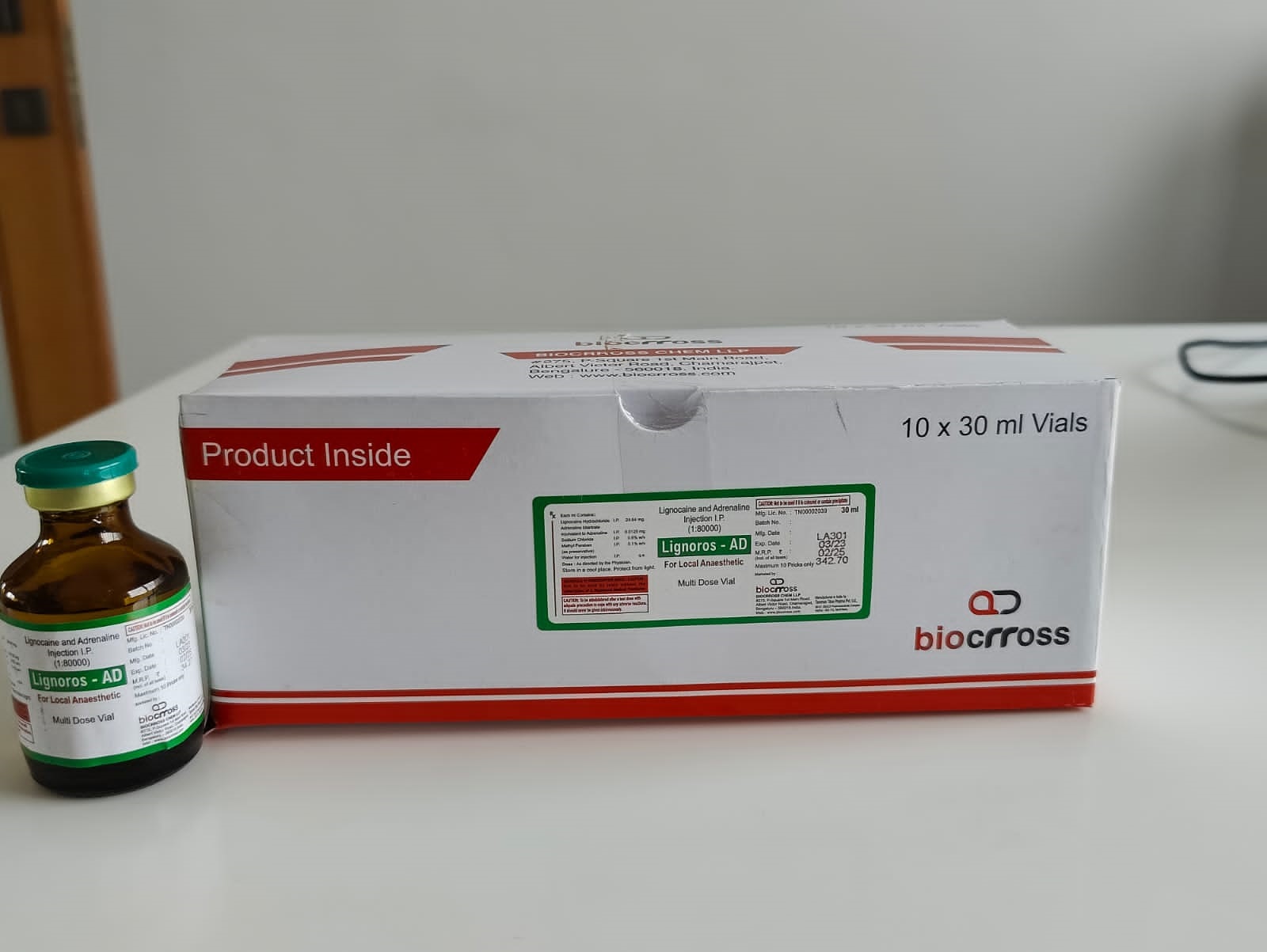 LIGNOROS-AD INJ 30ML